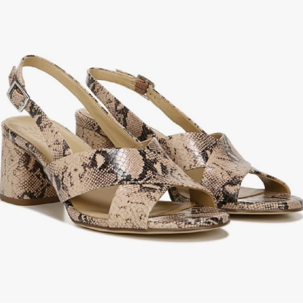 Naturalizer Beige Snakeskin Women's Sandals 7.5W